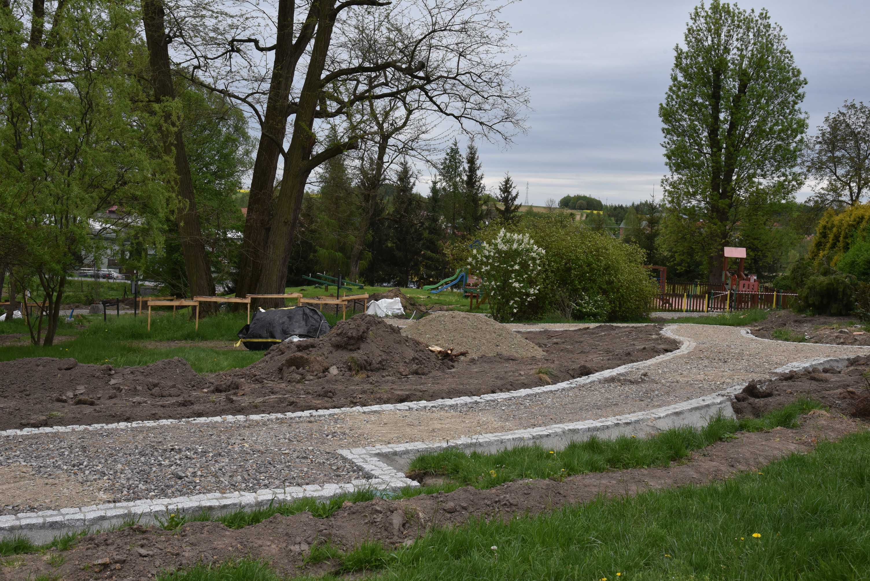 Park w Zgłobniu w remoncie